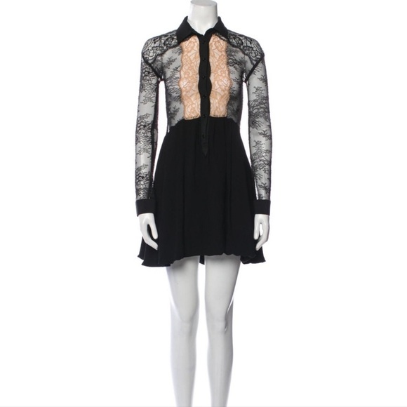 SANDRO PARIS Leda Lace Dress Naked
Long Sleeve Sheer Upper size XS - Picture 3 of 4